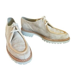 BRUNATE Suede Naome Lace up Derby moccasin Women’s shoes Sz EU 36.5